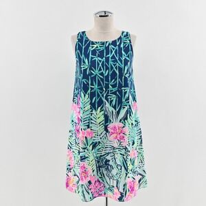 Lilly Pulitzer Jackie Shift Dress Womens Size XS Slathouse Soiree Silk Tropical‎